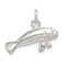 Sterling Silver Manatee Charm &#x26; 18&#x22; Chain Jewerly 17.3mm x 22.8mm